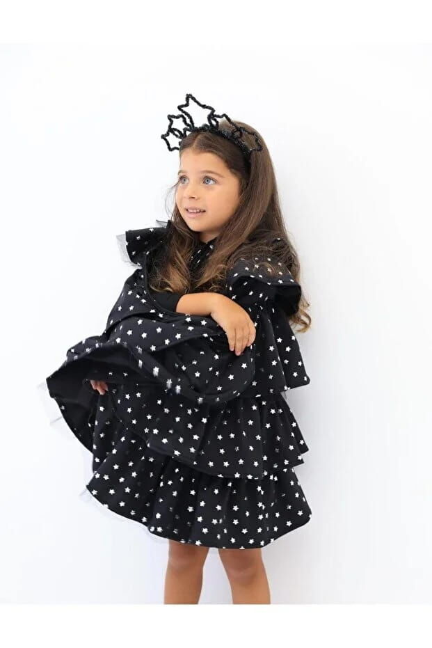 MON ICONE Yıldız Desenli Pelerin Panço