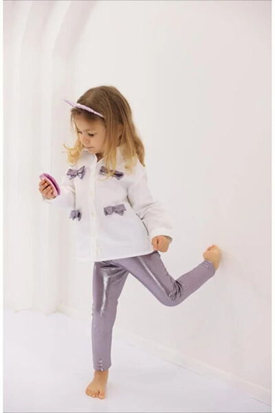 MON ICONE Lila Gömlek Tayt Set