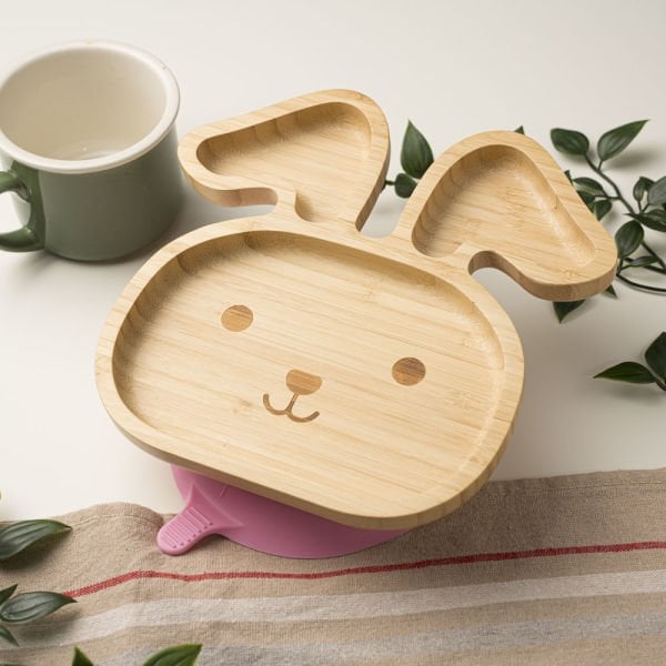 Tavşan Bölmeli Bambu Tabak