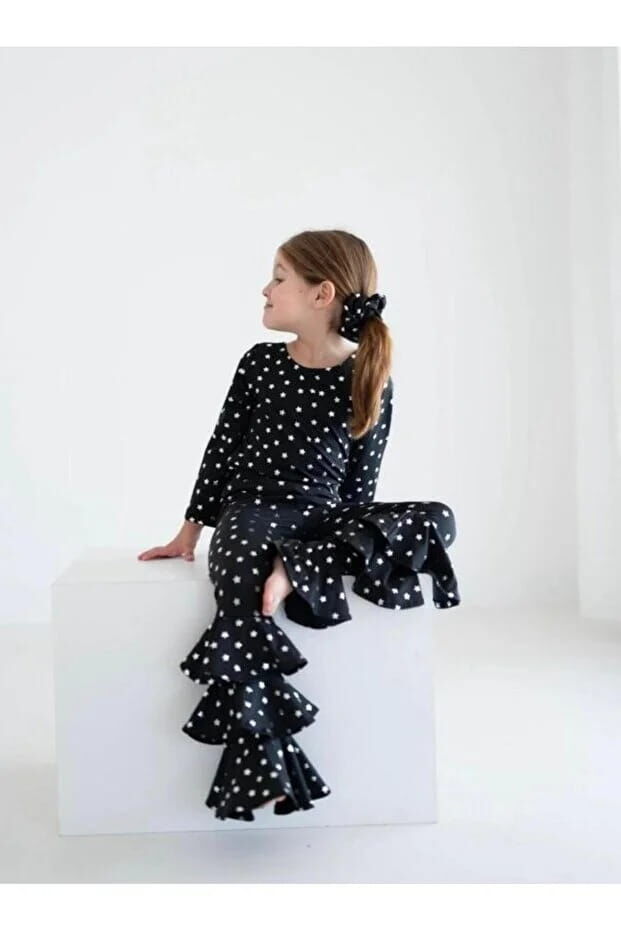 MON ICONE  Yıldız Desenli Pantolon + Bluz Set