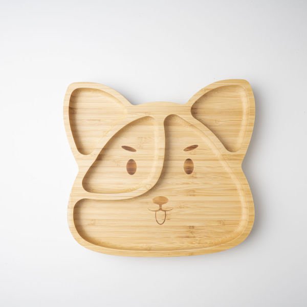 Tilki Surat Bölmeli Bambu Tabak