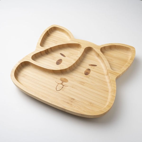 Tilki Surat Bölmeli Bambu Tabak