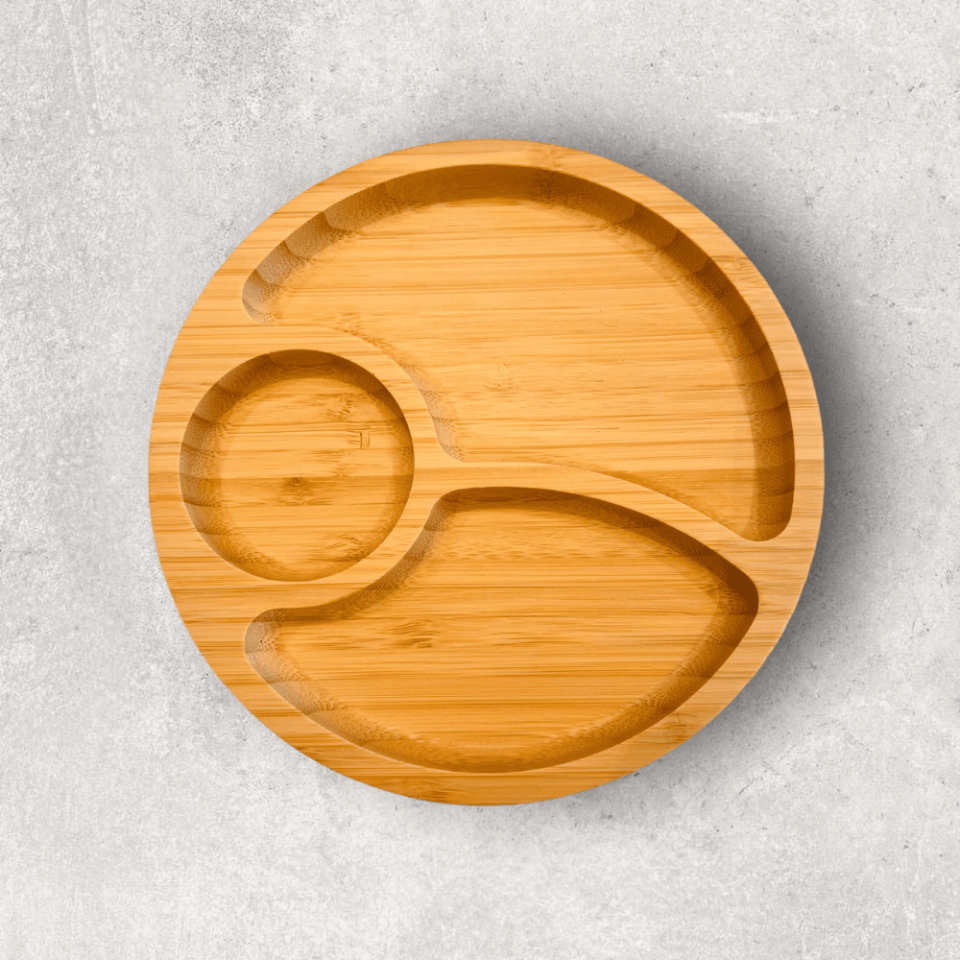 Üç Bölmeli Bambu Tabak