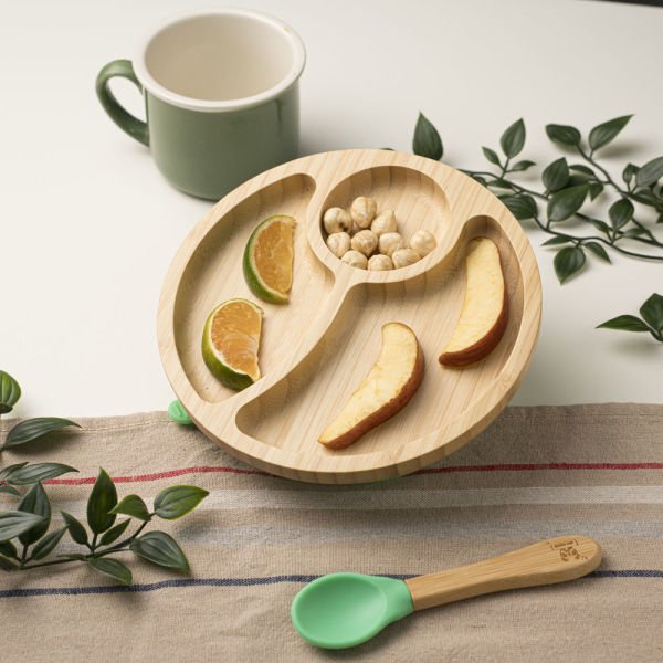 Üç Bölmeli Bambu Tabak