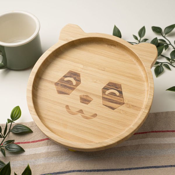 Panda Face Bamboo Plate