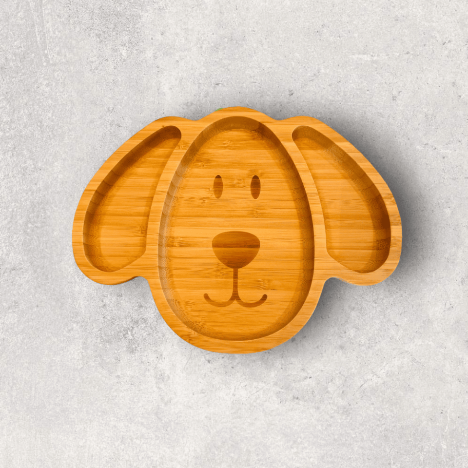 Uzun Kulaklı Köpek Bambu Bölmeli Tabak Yeşil