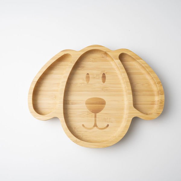 Uzun Kulaklı Köpek Bambu Bölmeli Tabak Yeşil