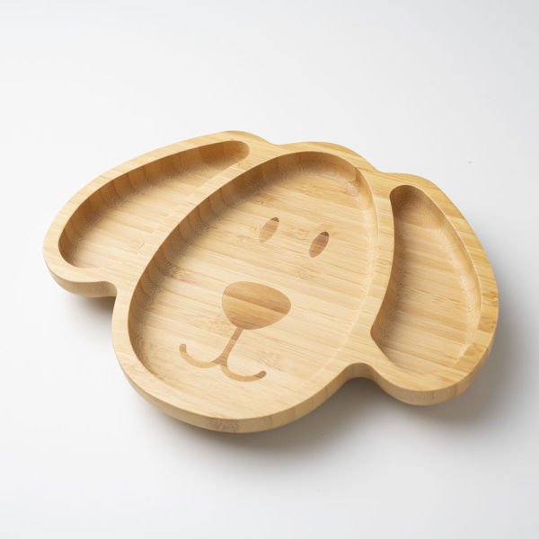 Uzun Kulaklı Köpek Bambu Bölmeli Tabak Yeşil