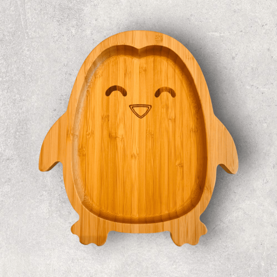 Penguin Bamboo Plate