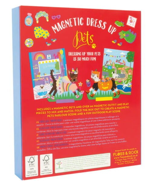 FLOSS&ROCK Pets Mıknatıslı Giydirme Setleri Çocuk Eğitici Aktivite Kitabı