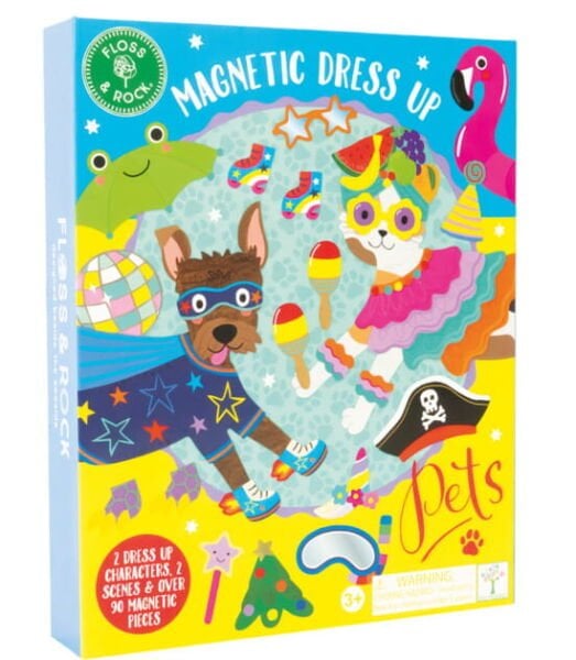 FLOSS&ROCK Pets Mıknatıslı Giydirme Setleri Çocuk Eğitici Aktivite Kitabı