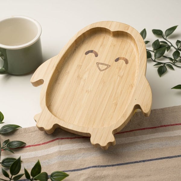 Penguin Bamboo Plate