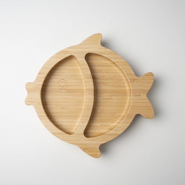 Balık Bölmeli Bambu Tabak