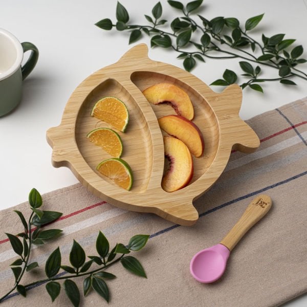 Balık Bölmeli Bambu Tabak