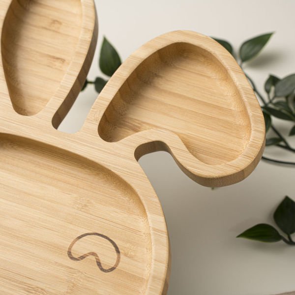 Rabbit Bamboo Divided Plate