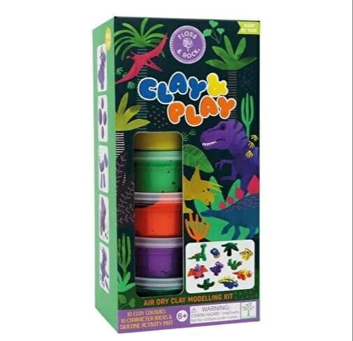 FLOSS&ROCK Clay And Play Hava İle Kuruyan Kil Seti/ Dino