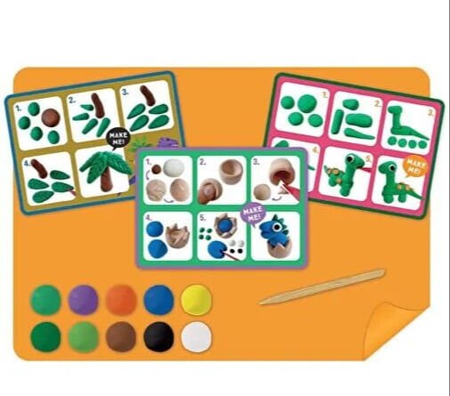 FLOSS&ROCK Clay And Play Hava İle Kuruyan Kil Seti/ Dino