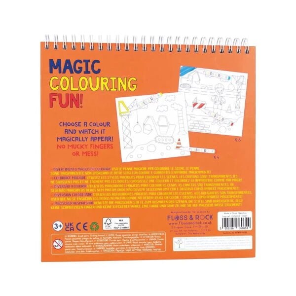 FLOSS&ROCK Magic Boyama Kitapları - Construction