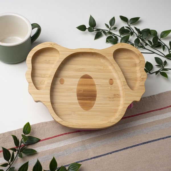 Koala Bambu Bölmeli Tabak