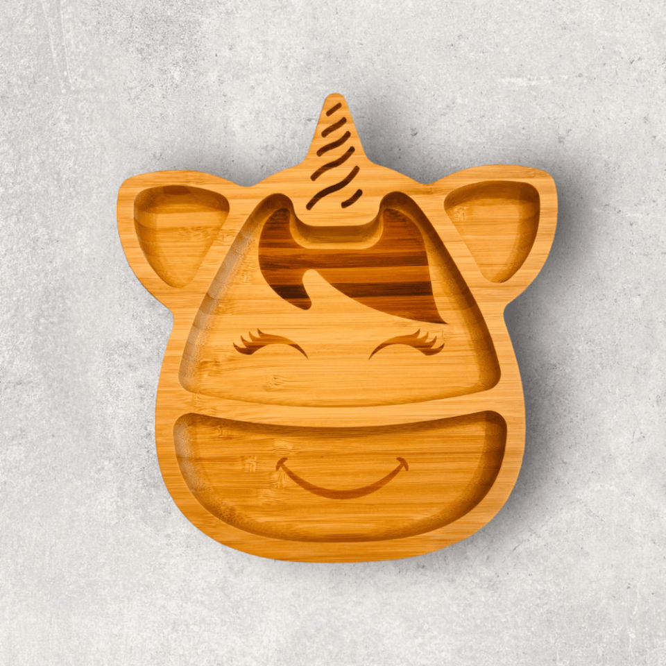 Unicorn Bamboo Divided Plate