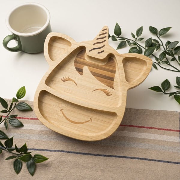Unicorn Bamboo Divided Plate