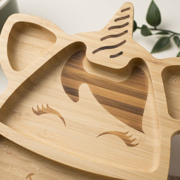 Unicorn Bamboo Divided Plate