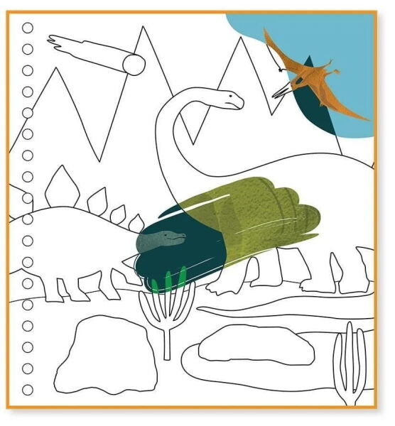 FLOSS&ROCK Water Magic Çoklu Oyun Seti / Dino