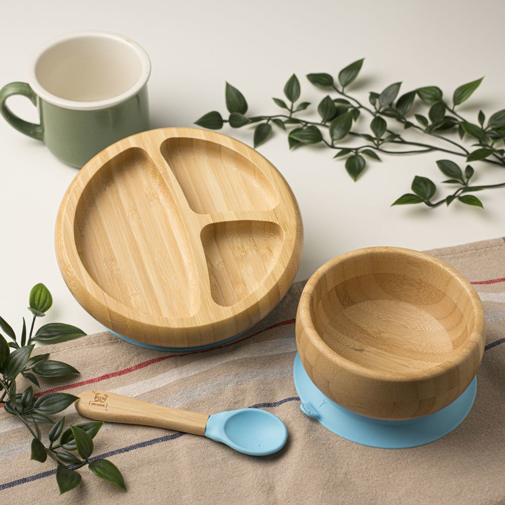 Yuvarlak Bölmeli Bambu Tabak Seti