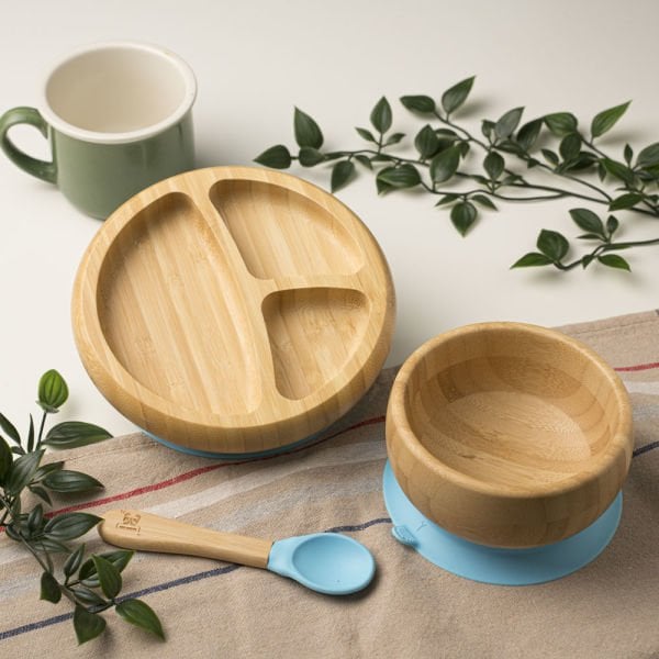 Yuvarlak Bölmeli Bambu Tabak Seti