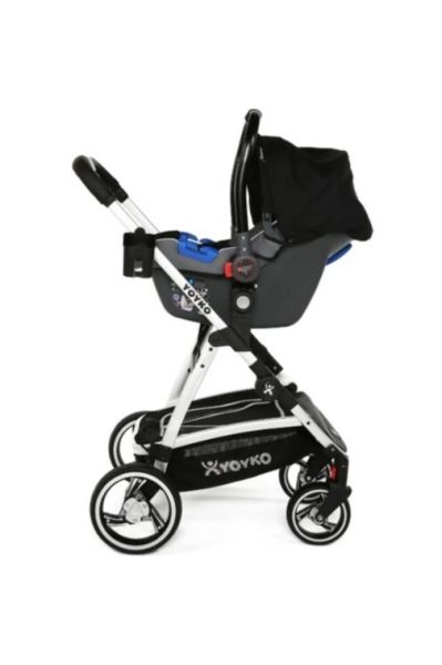 Yoyko City Seyahat Sistem Bebek Arabası 3 in 1 Siyah Silver