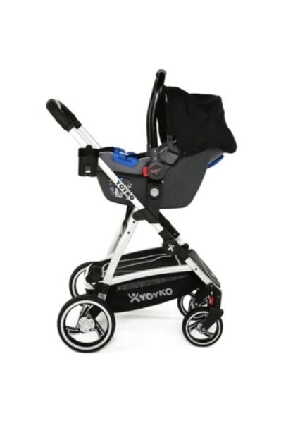 Yoyko City Seyahat Sistem Bebek Arabası 3 in 1 Siyah Silver