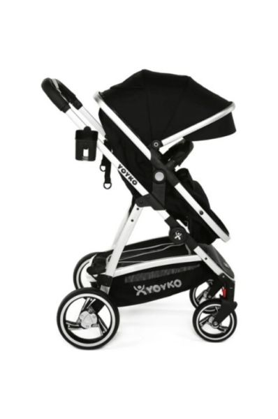 Yoyko City Seyahat Sistem Bebek Arabası 3 in 1 Siyah Silver
