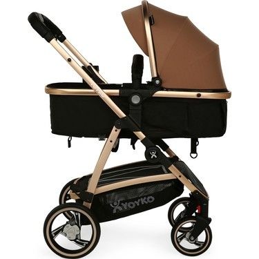 Yoyko City Seyahat Sistem Bebek Arabası 3 in 1 Kahve Rose