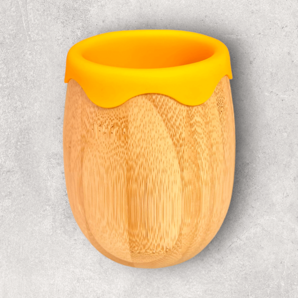 Kulpsuz Silikonlu Bambu Bardak