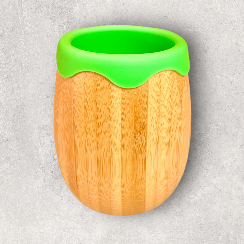 Kulpsuz Silikonlu Bambu Bardak