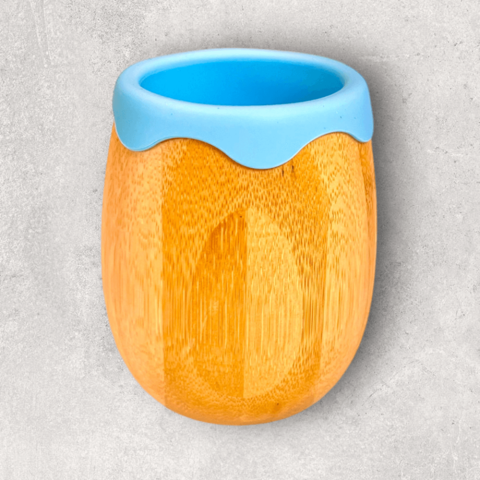 Kulpsuz Silikonlu Bambu Bardak