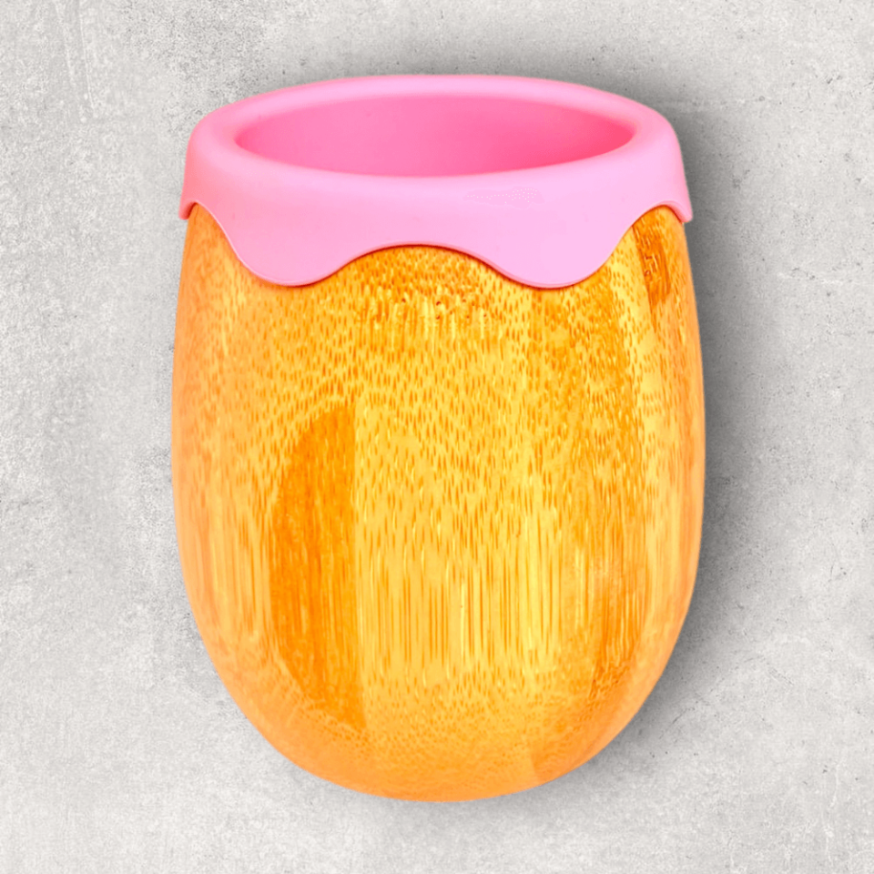 Kulpsuz Silikonlu Bambu Bardak