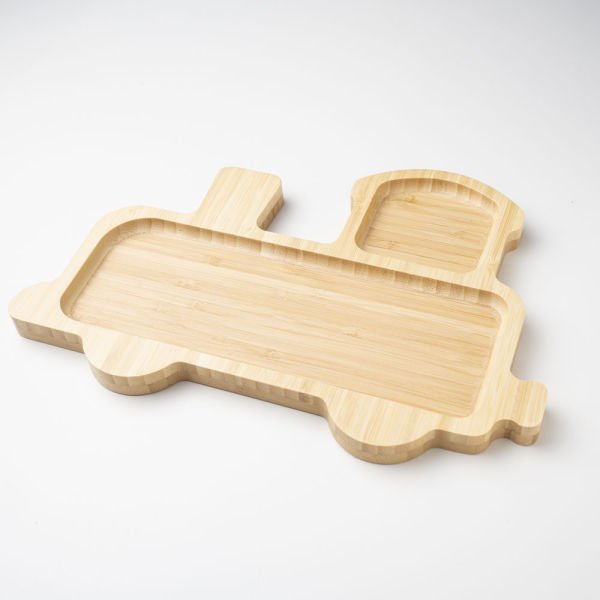 Locomotive Puzzle Bamboo Plate