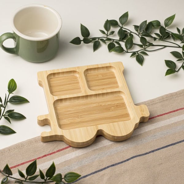 Wagon Puzzle Bamboo Plate