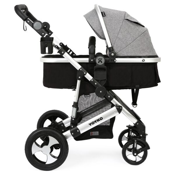 Yoyko Ultimate Travel Sistem Bebek Arabası 3 in 1 Gri Silver