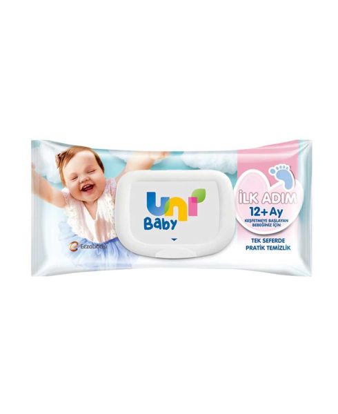 Uni Baby İlk Adım Bebek Islak Mendil 12+ Ay 52 Adet