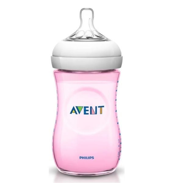 Avent Natural PP Biberon 260 ml - Pembe