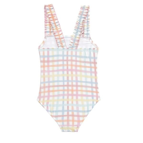 Sand Mother Rainbow Gingham Smocked Swimsuit