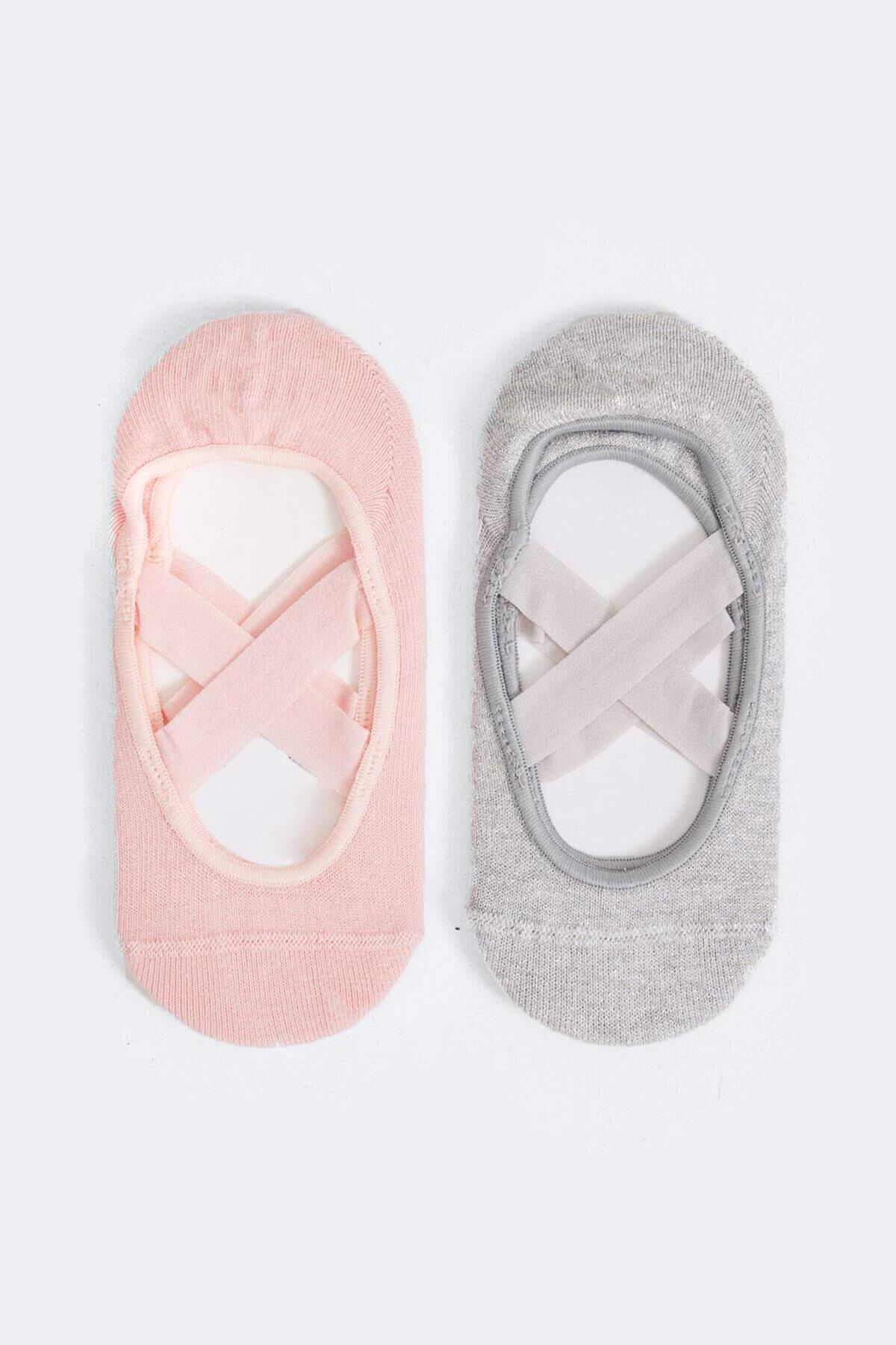 Katia&Bony 2'li Paket Asta Yoga Pilates Çocuk Görünmez Çorap