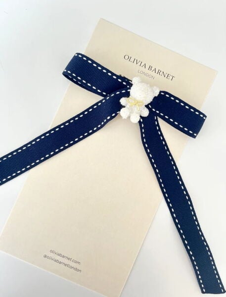 OLIVIA BARNET Oxford Navy Barette Klips Toka