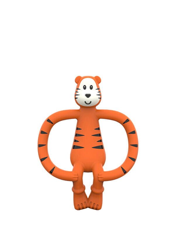 Matchstick Monkey Teddy Tiger Turuncu Silikon Diş Kaşıyıcı
