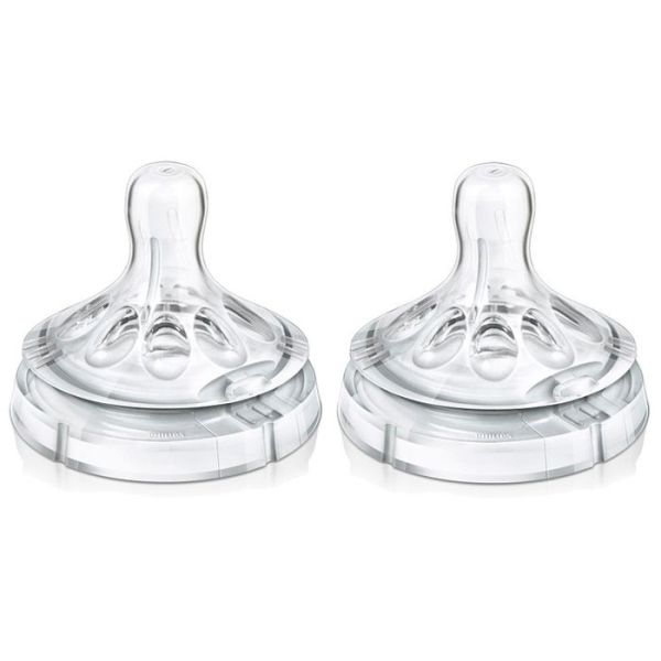Avent Natural Biberon Emziği Silikon Akış Ayarlı 2 li (3 Ay+) 8710103873976