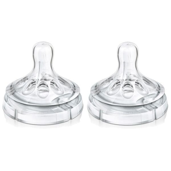 Avent Natural Biberon Emziği Silikon Akış Ayarlı 2 li (3 Ay+) 8710103873976