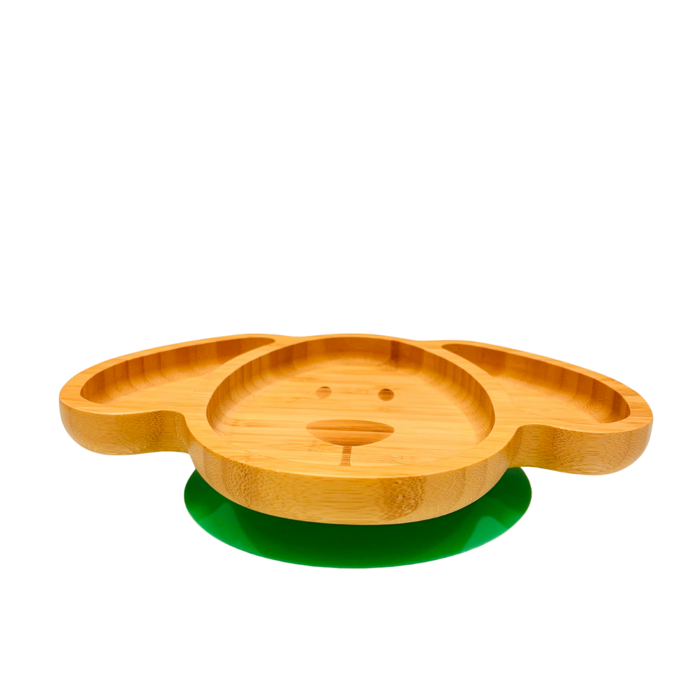 Uzun Kulaklı Köpek Bambu Bölmeli Tabak Yeşil