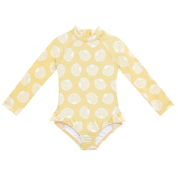 Sand Mother Sunny Shells Long Sleeve Swimsuit